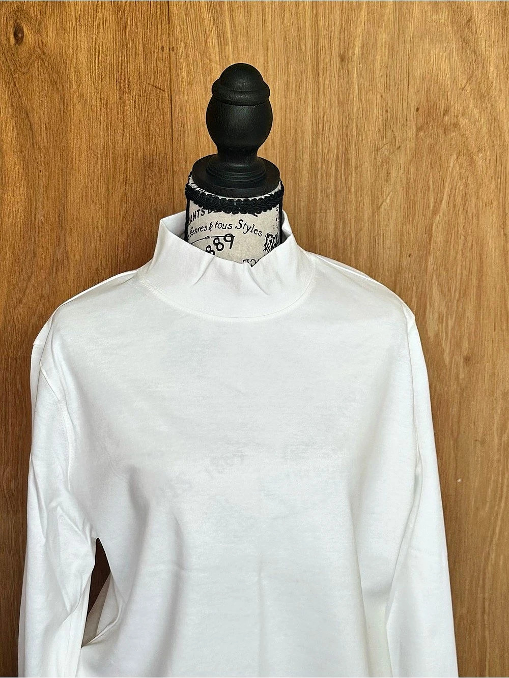 St. John's Bay Essential Long Sleeve Mock Neck Top White XL